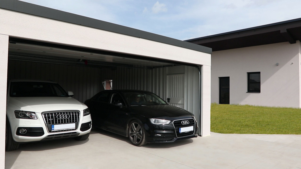 garaże z dachem jednospadowym
