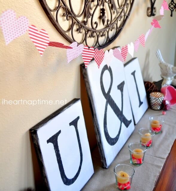 Girlanda z papierowych serduszek