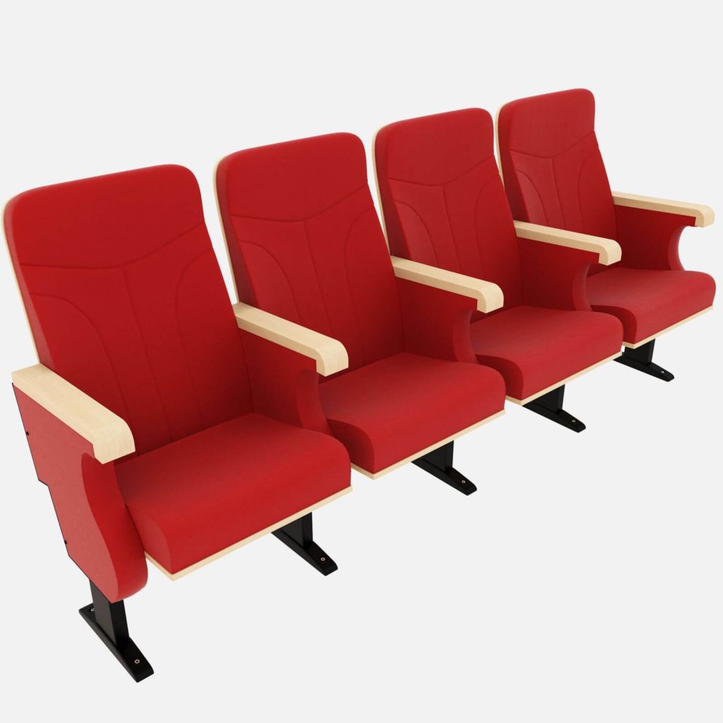 Czerwone fotele kinowe