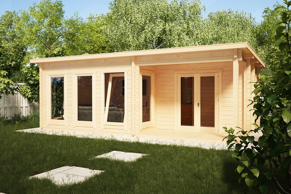 Drewniany domek ogrodowy