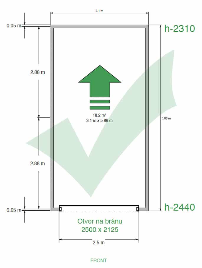 N&aacute;kres montovanej gar&aacute;že GARDEON