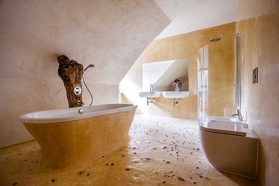 Ziemna ekopodłoga w łazience