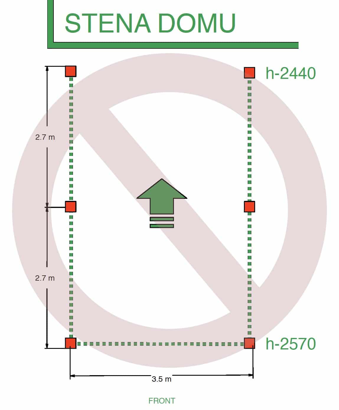 Nákres montovaného prístrešku