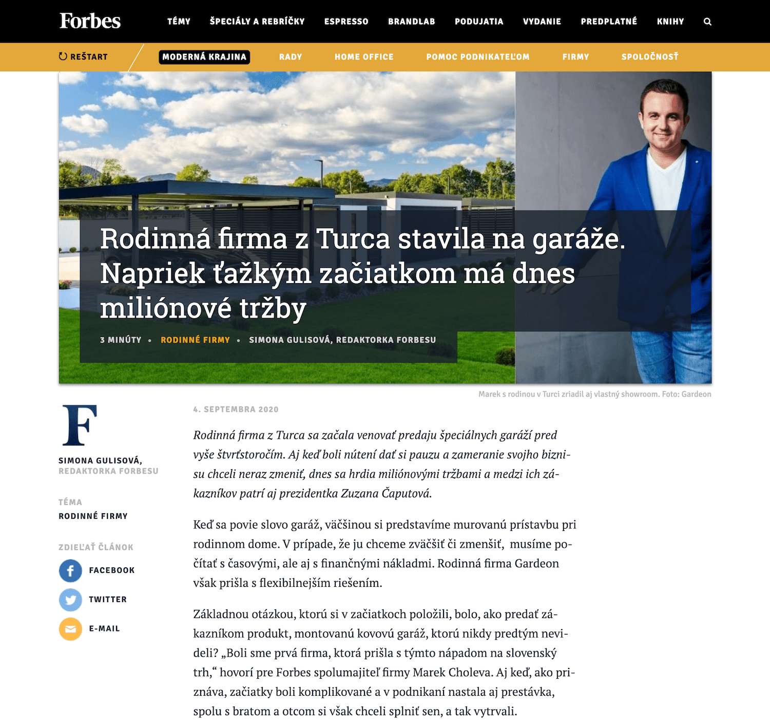 Artykuł na Forbes