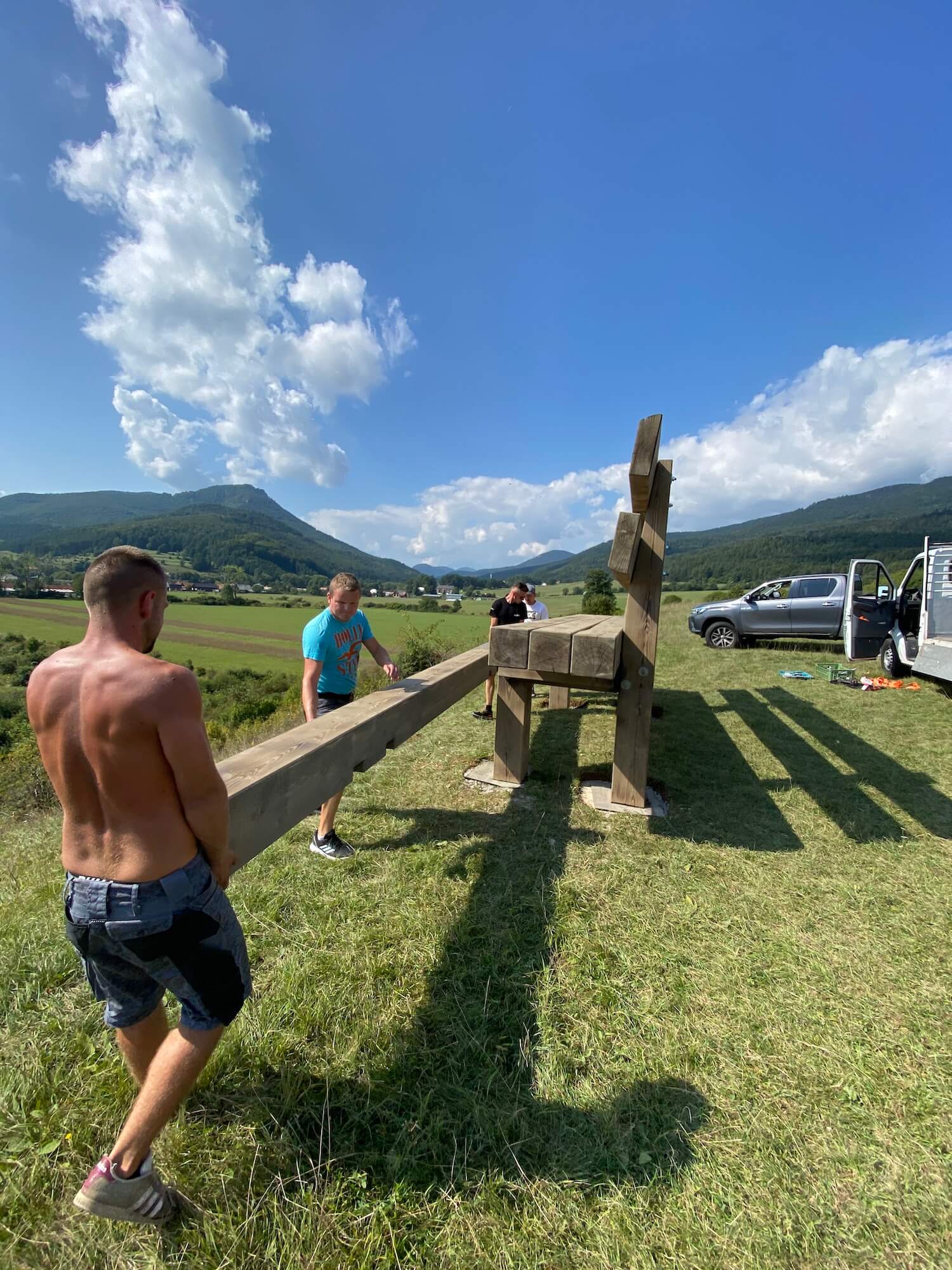 Dokončovanie lavičky