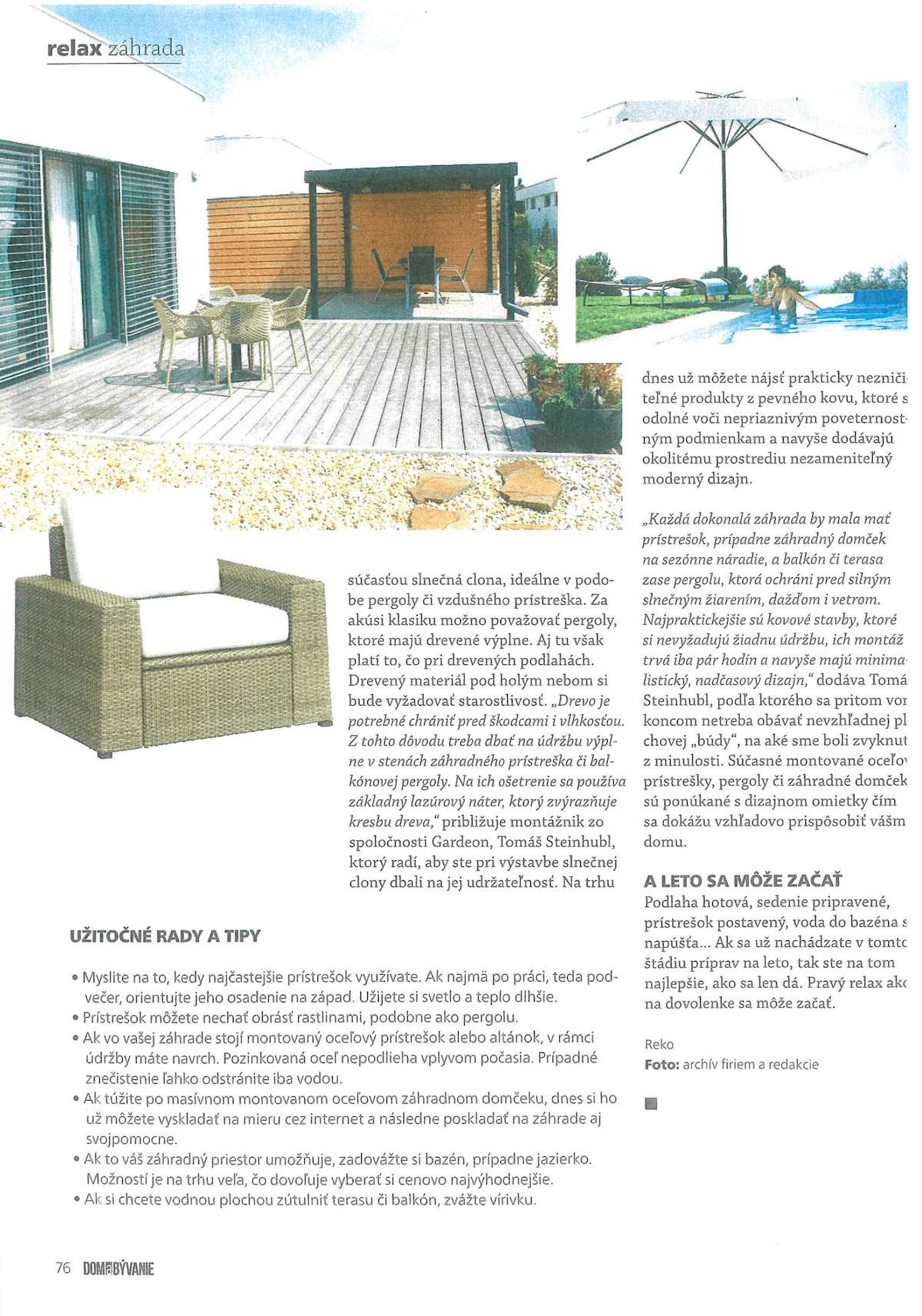 Artykuł w czasopiśmie Dom i Wnętrze