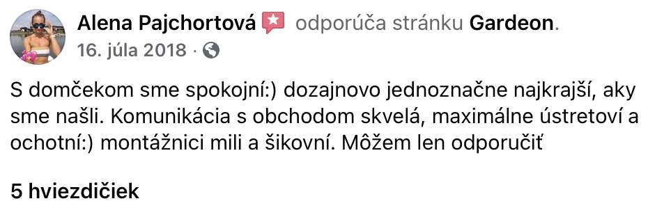 Recenzia od spokojnej zákazničky