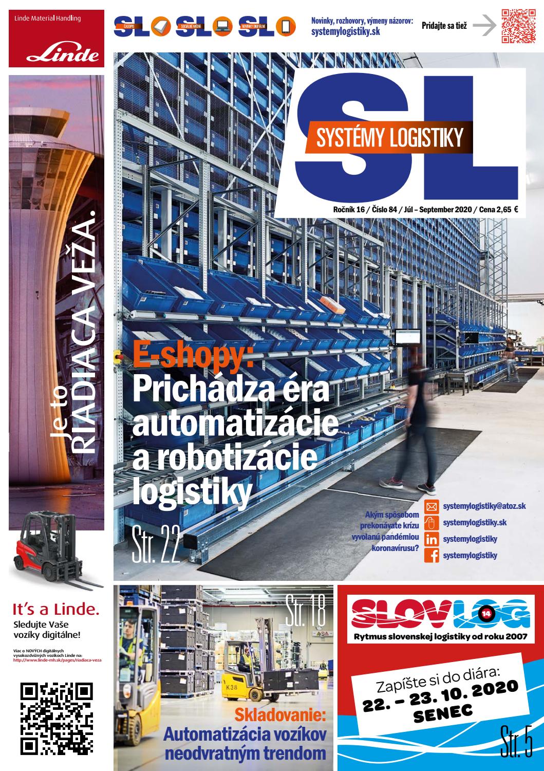 Okładka czasopisma Systémy Logistiky