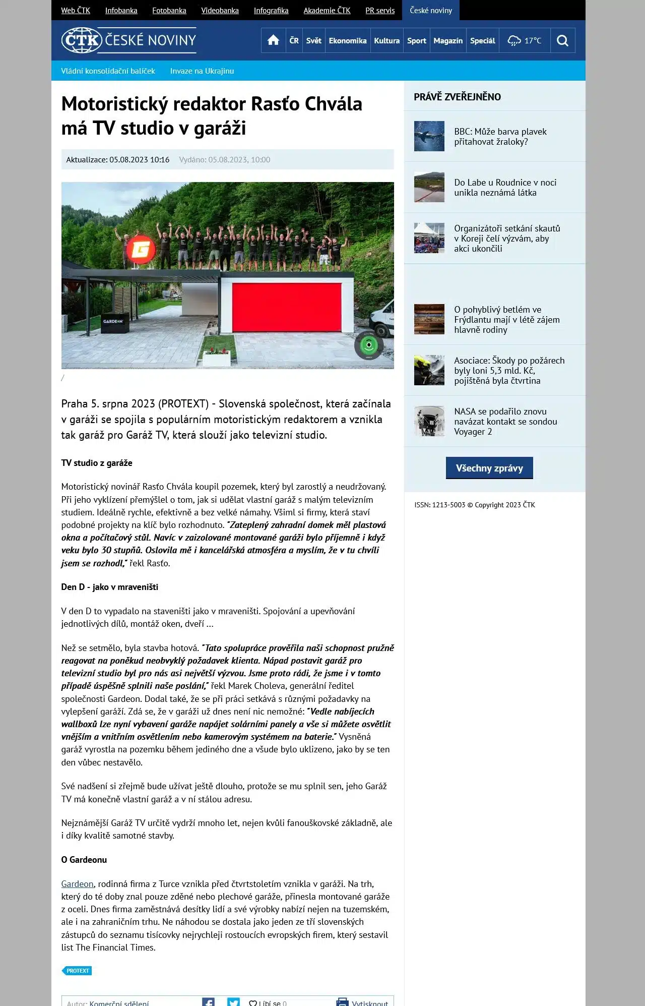 Česk&eacute; noviny | GARDEON