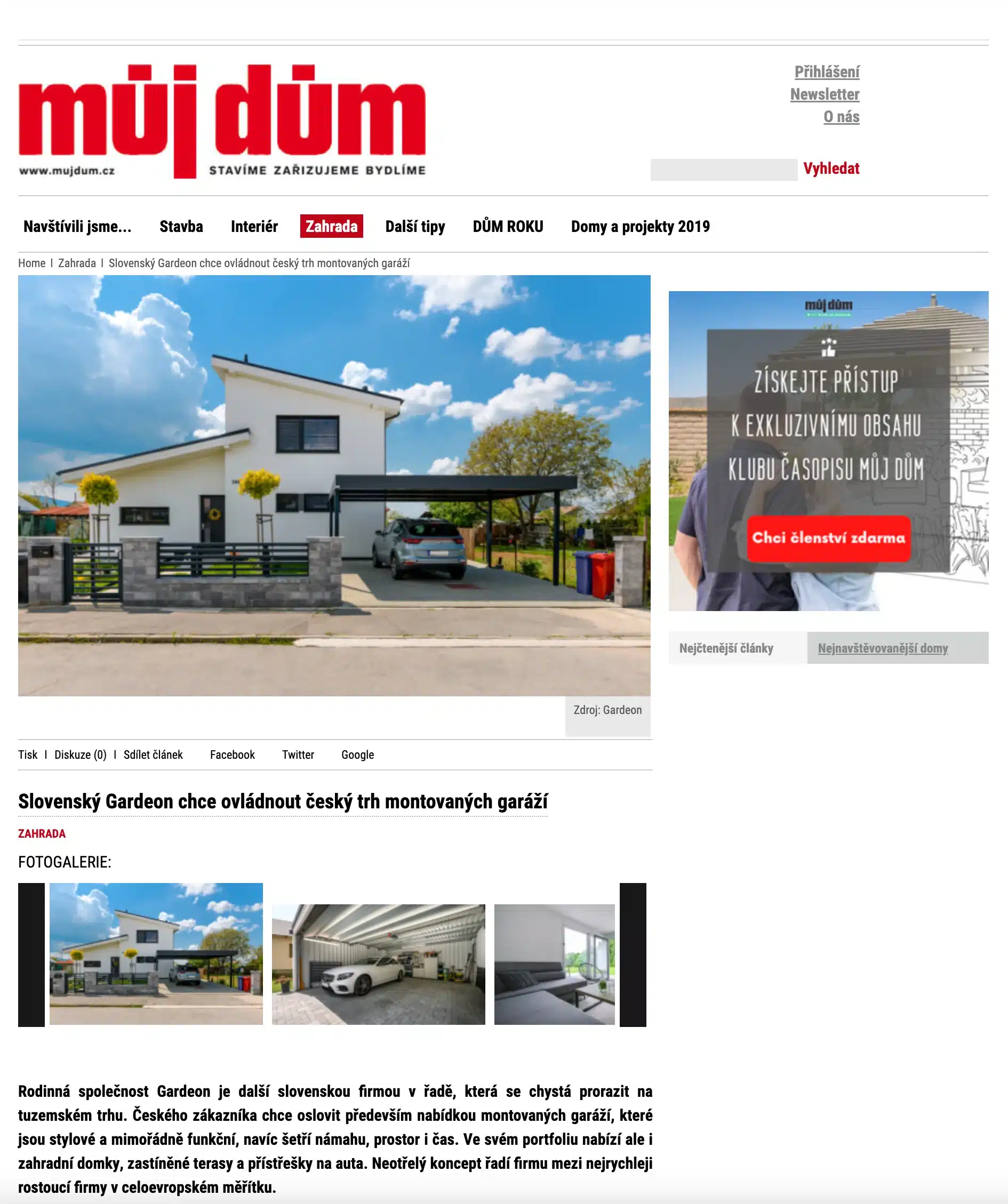 Gardeon v magaz&iacute;nu Můj Dům