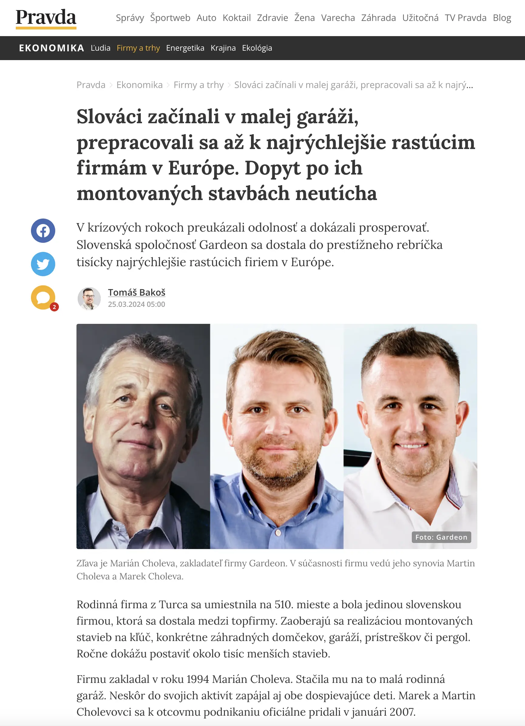 GARDEON v den&iacute;ku Pravda