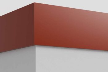 Tehlová atika na bielej omietke