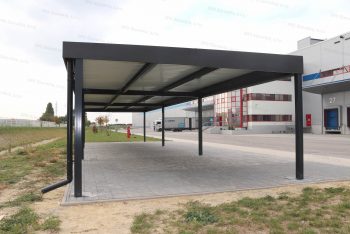 Moderný prístrešok na fajčenie v ral antracit 7016