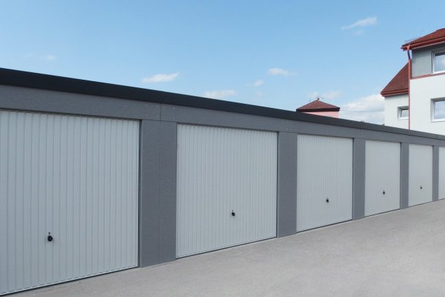 Radové garáže s pultovou strechou