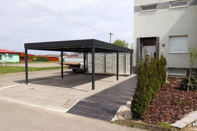 Moderný prístrešok pre dve autá