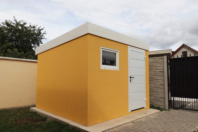 Montovaný záhradný domček GARDEON v kukuricovej omietke