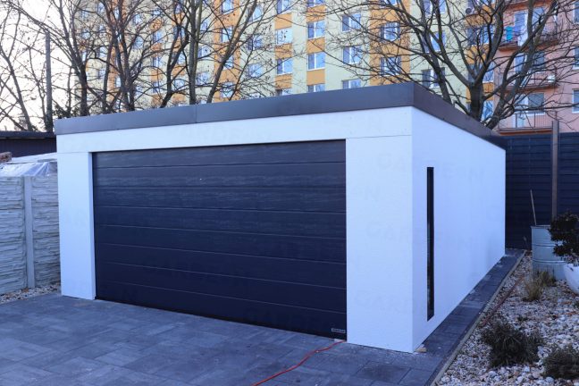 Garáž GARDEON pre dve autá s rovnou strechou