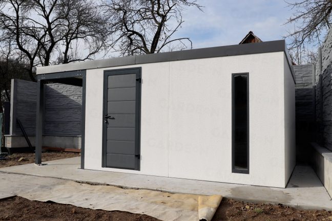 Montovaný záhradný domček GARDEON v bielej farbe