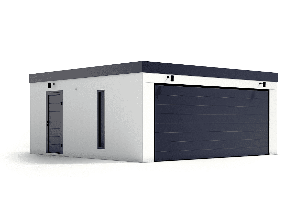 Garáž pre dve autá so širokou bránou