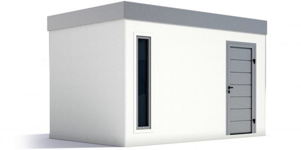 Záhradný domček s pultovou strechou