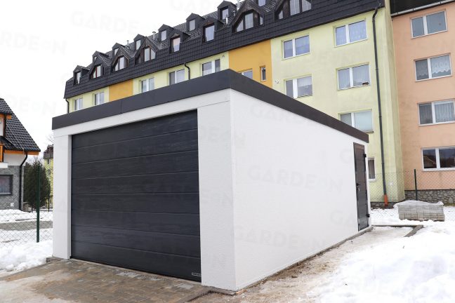 Montovaná garáž pre jedno auto pri bytovke