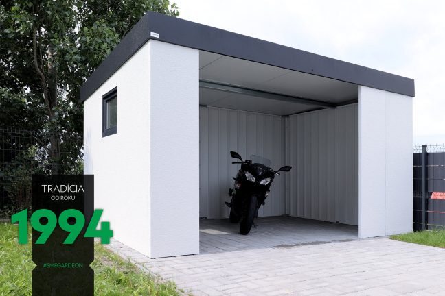 Montovaná garáž pre motorku