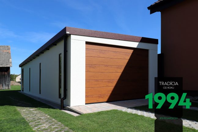 Bližší pohľad na gáražovú bránu