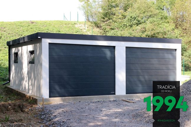 Dvojgaráž bielej farby