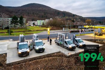 Dodávky GARDEON na podklade pri Slovnafte