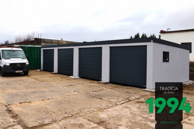 Radová garáž pre štyri autá