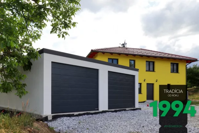 Garáž pro dvě auta se dvěma garážovými vraty
