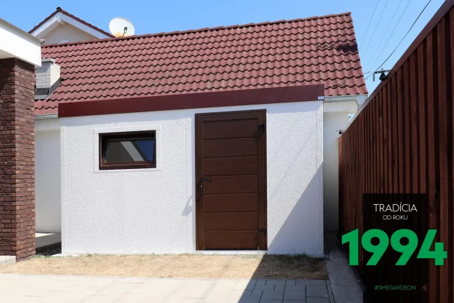 Zahradní domek s pultovou střechou