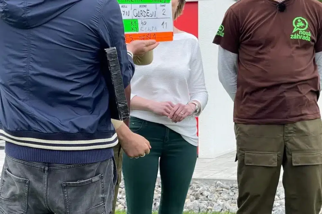 Klapka na natáčení Nové Zahrady v Gardeonu