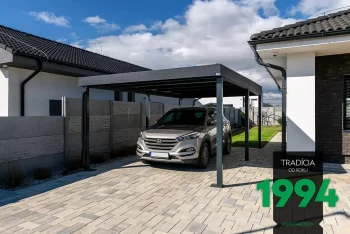 Přístřešek pro dvě auta v antracite