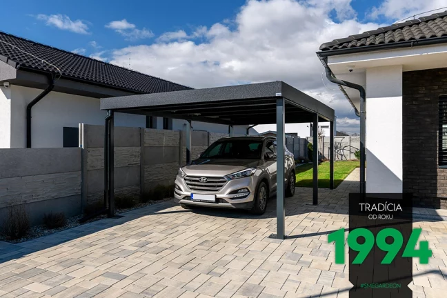 Přístřešek pro dvě auta v antracite