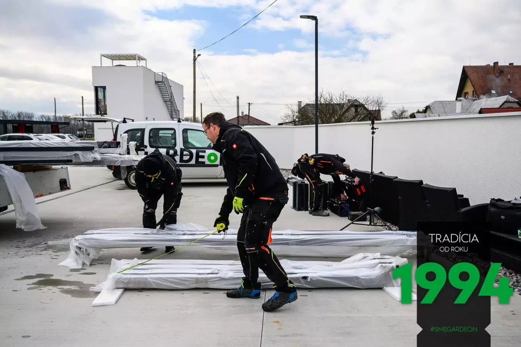 Příprava montáže přístřešků