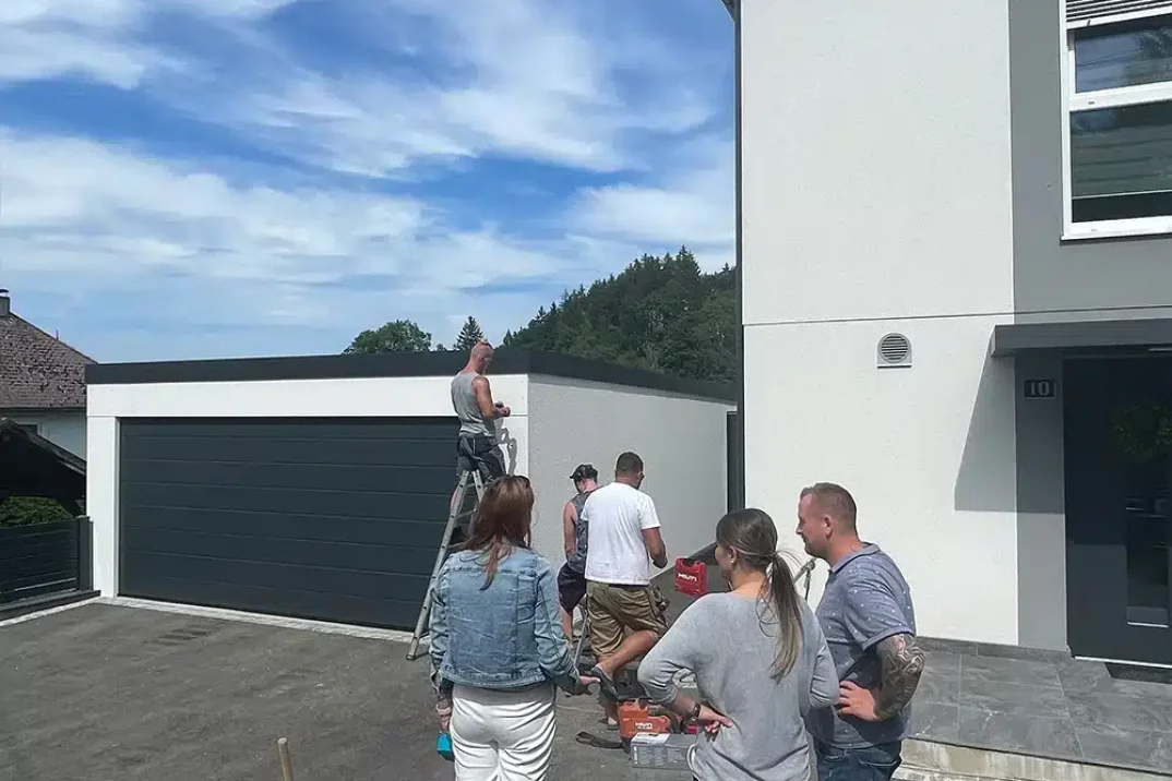 Montáž garáže v Rakúsku
