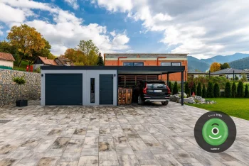 Montovaná garáž GARDEON se značkovými vraty Hörmann