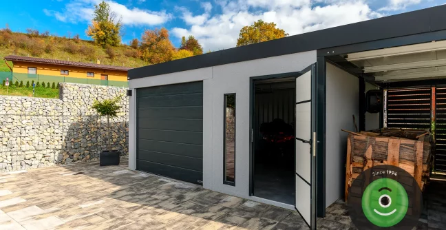 Montovaný domeček GARDEON s doplňky v barvě antracit