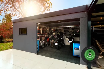 GARDEON montovaná garáž, domeček s přístřeškem