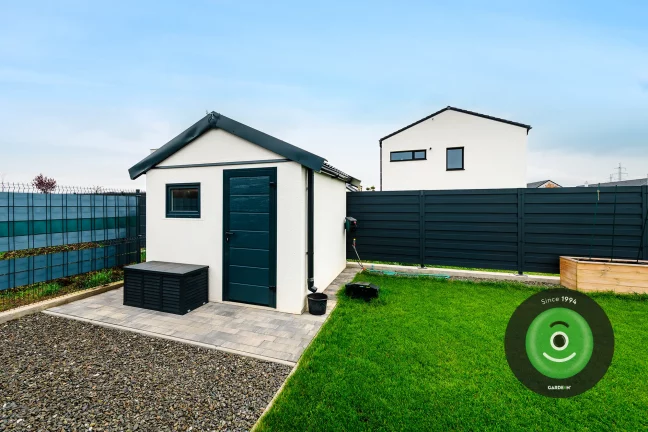 Montovaný domeček GARDEON s doplňky v barvě antracit