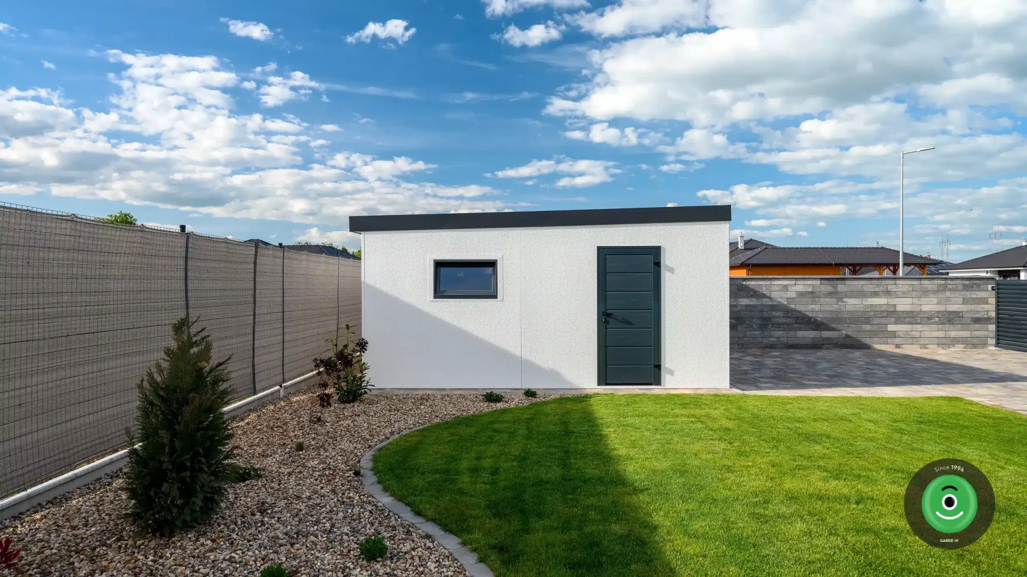 GARDEON garáž pro dvě auta s doplňky antracit 4