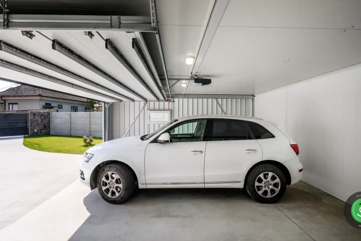 GARDEON dvojgaráž, zahradní domek a přístřešek antracit interiér