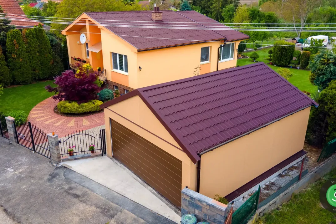 GARDEON garáž pro dvě auta sedlová střecha 6