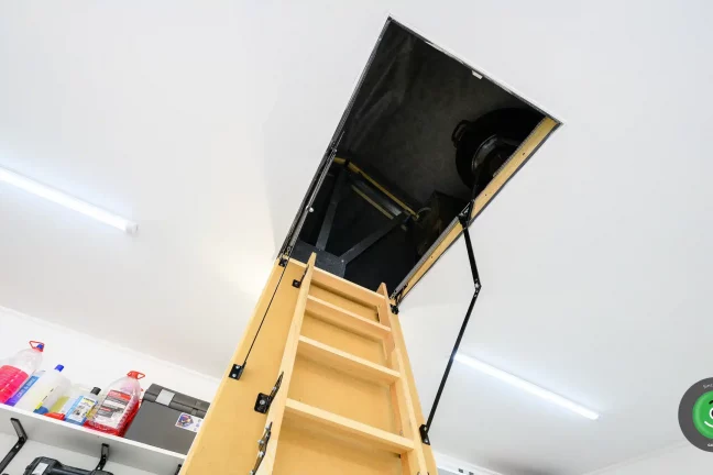 GARDEON garáž pro dvě auta sedlová střecha interiér 3