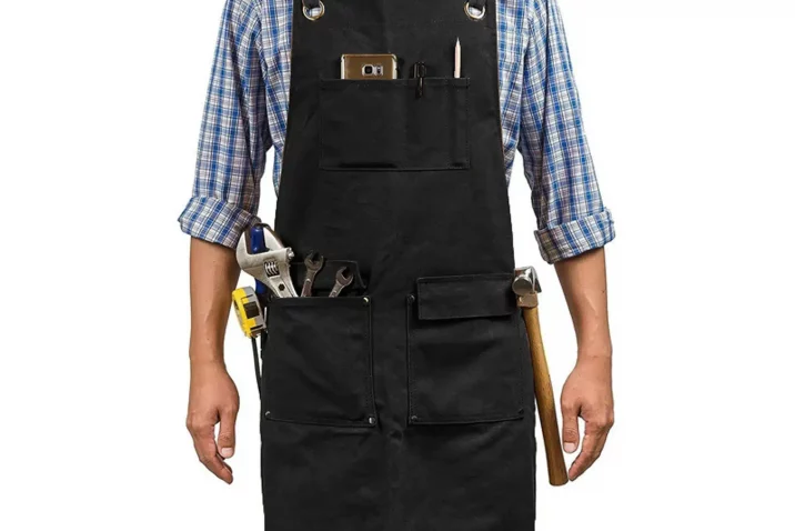 Zástěra se spoustou kapes - do zahradního domku