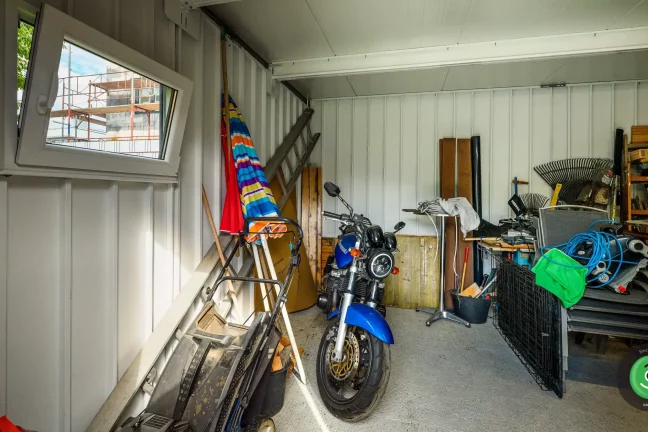 Zahradní domek sloužící k ukládání zahradních věcí