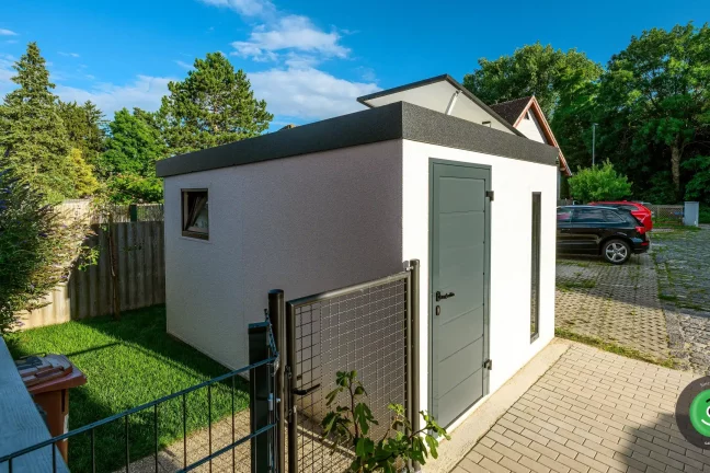 Malý bílý zahradní domek GARDEON