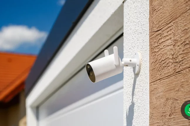 Detail kamerového systému instalovaného na garáži gardeon