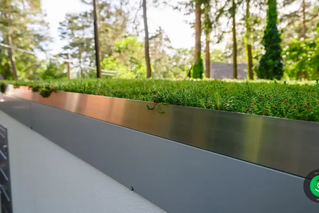 Detailní fotografie zelené střechy na garáži gardeon-5